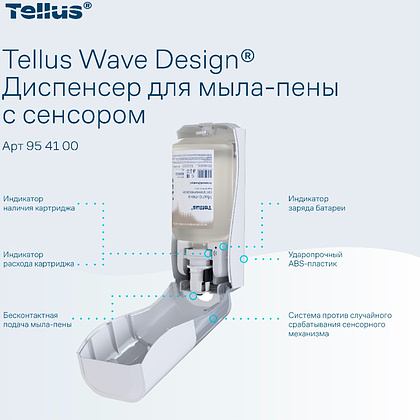Диспенсер Tellus для мыла-пены, сенсорный, белый, SC4 - 12