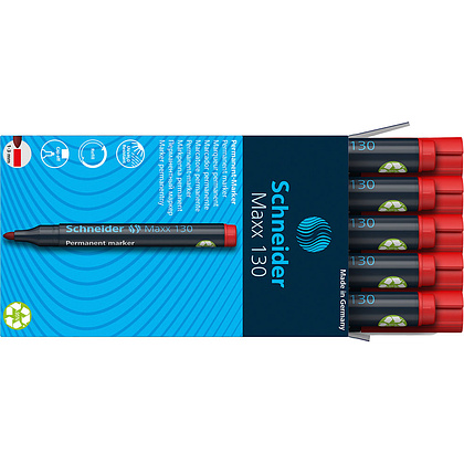 Маркер перманентный "Schneider Maxx 130", красный - 6