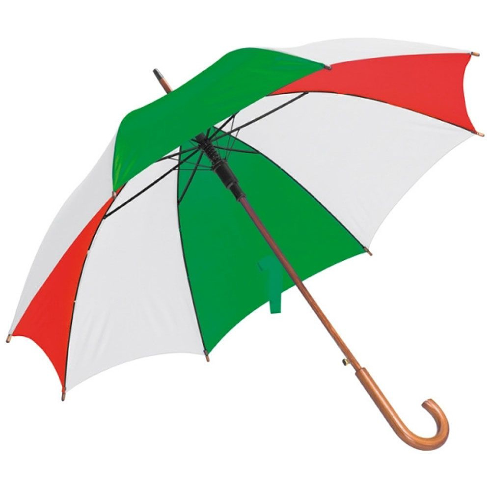Зонт-трость "Nancy", 105 см, красный, зеленый, белый