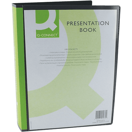 Папка с файлами "Q-Connect", 100 карманов, черный - 2