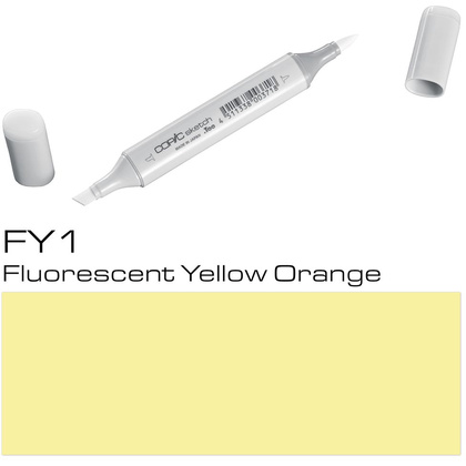 Маркер перманентный "Copic Sketch", FY-1 флуоресцентный желто-оранжевый