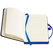 Блокнот "Rostock", А6, 80 листов, линейка, черный, синий