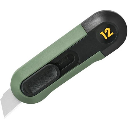 Нож строительный Deli HS HT4007L, 80x25 мм, Soft Touch, зеленый