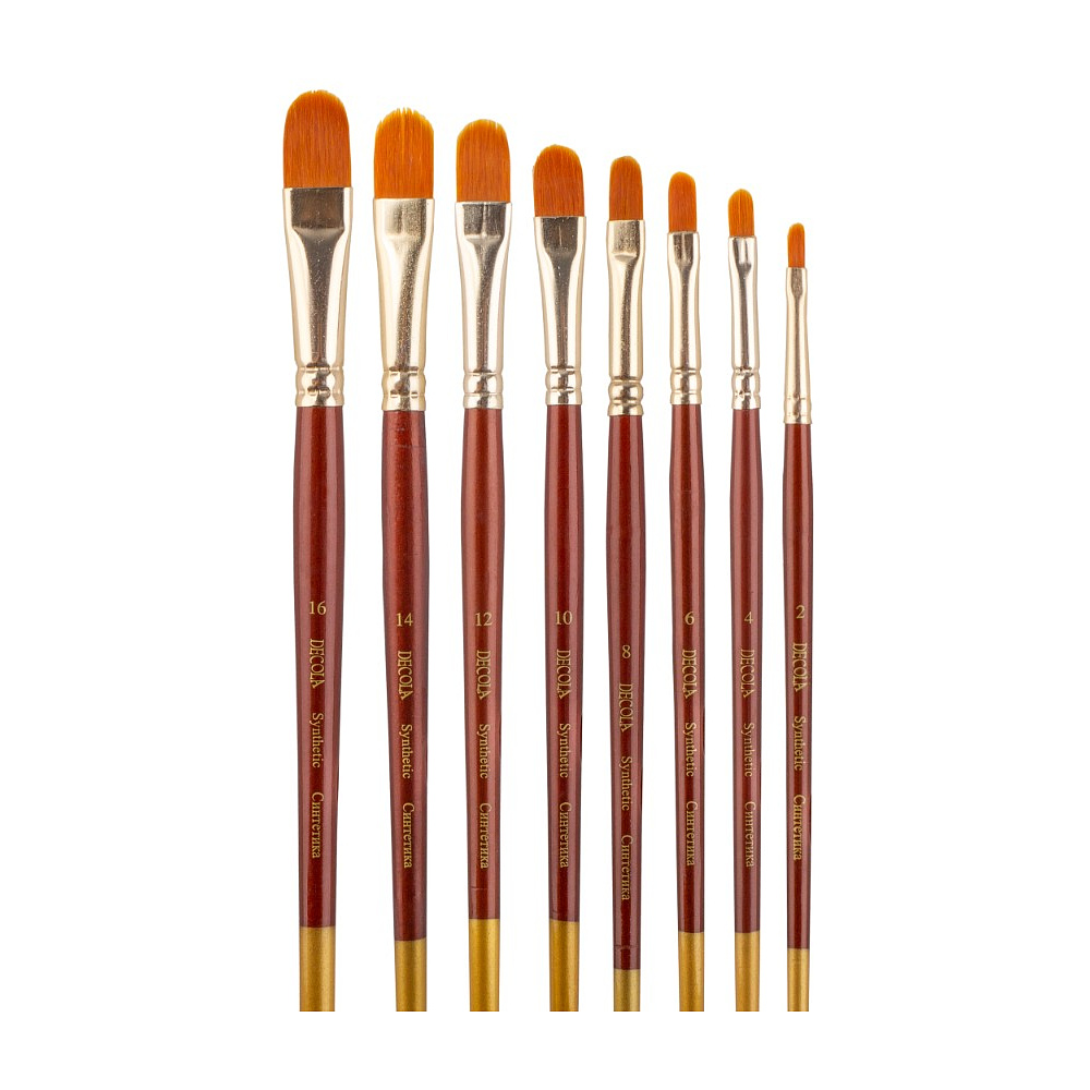 Кисть "Decola", синтетика, овальная, №2 - 5