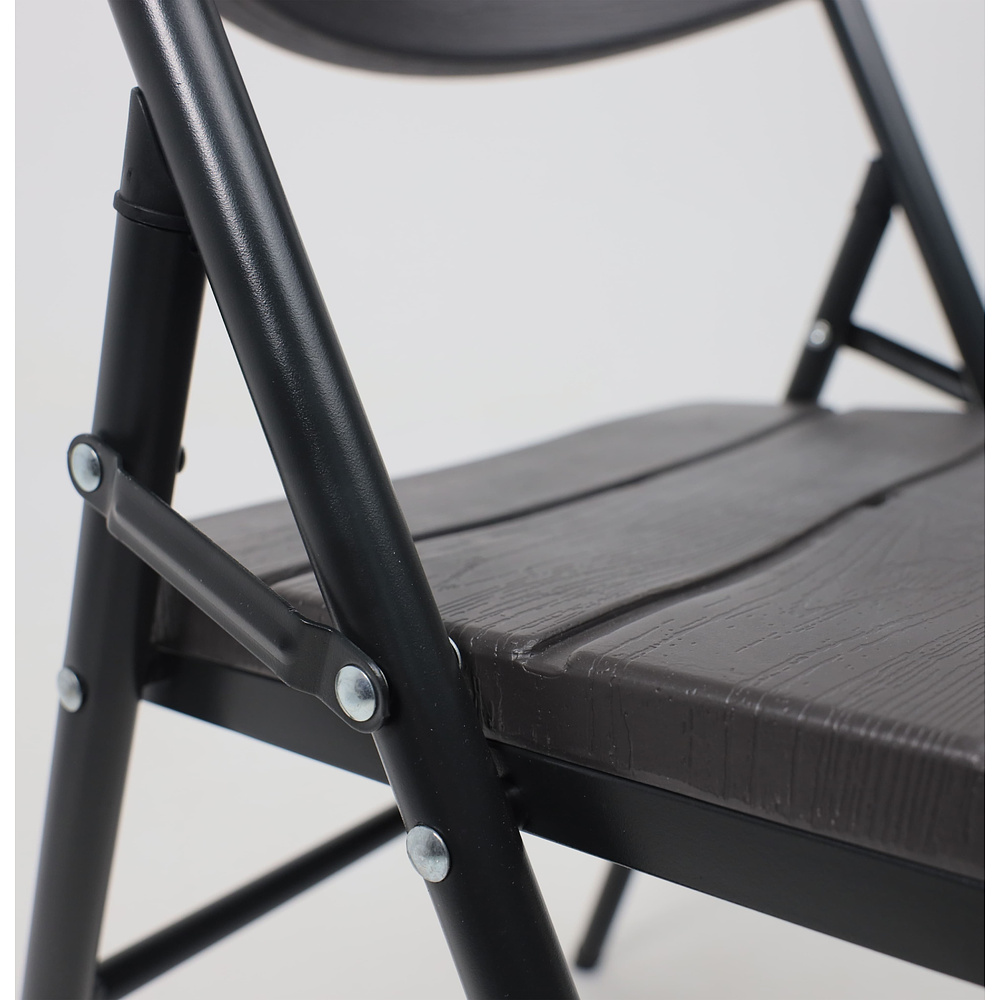 Стул складной, пластик, темно-серый - 11