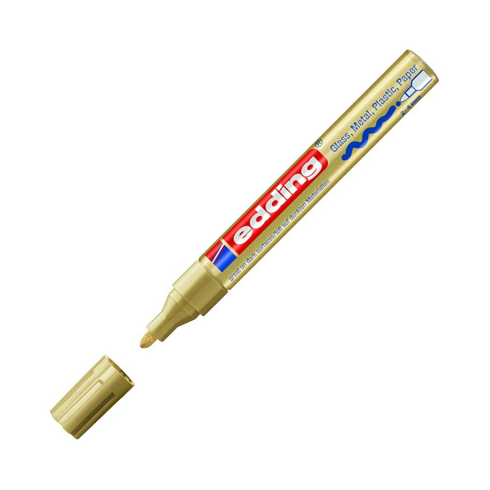 Маркер перманентный на нитрокраске Edding "750", черный - 12