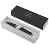 Ручка перьевая Parker "IM Black Lacquer CT", M, металлическая, подарочная упаковка, черный, патрон черный - 3