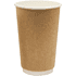 Стакан картонный 400 мл, 18 шт, 2 слоя, крафт ECO