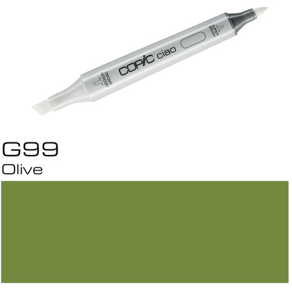 Маркер перманентный "Copic ciao", G-99 оливковый
