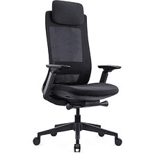 Кресло для руководителя SitZone E-VL002A, сетка, ткань, пластик, черный, -30%