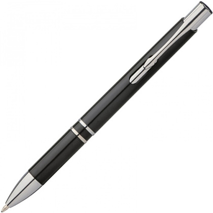 Ручка шариковая автоматическая "Baltimore", 0.7 мм, черный, серебристый, стерж. синий