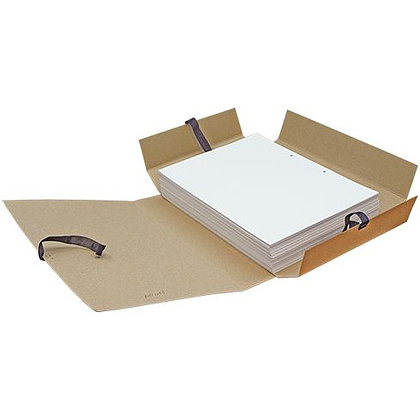 Папка для бумаг с завязками, 50 мм, 4 завязки, крафт - 3