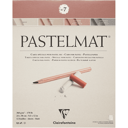 Блок бумаги для пастели "Pastelmat" №7, 24x30 см, 360 г/м2, 12 листов, 4 оттенка