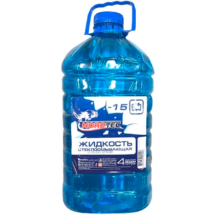 Стеклоомывающая жидкость низкозамерзающая -15С "NORDTEC", 4 л