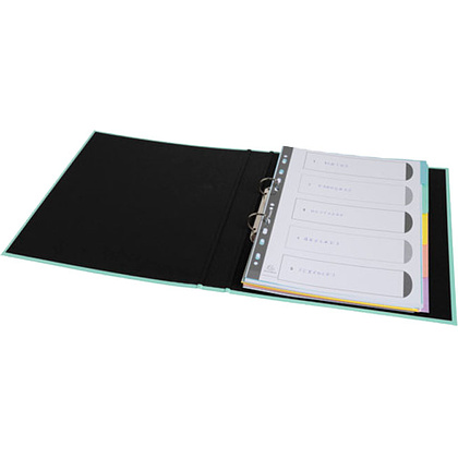 Разделитель "Aquarel", A4, 6 делений, ассорти - 3