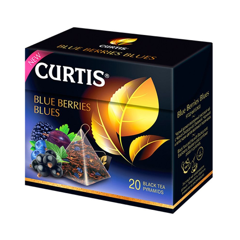 Чай "Curtis" Blue Berries Blues, 20 пакетиковx1.7 г, черный