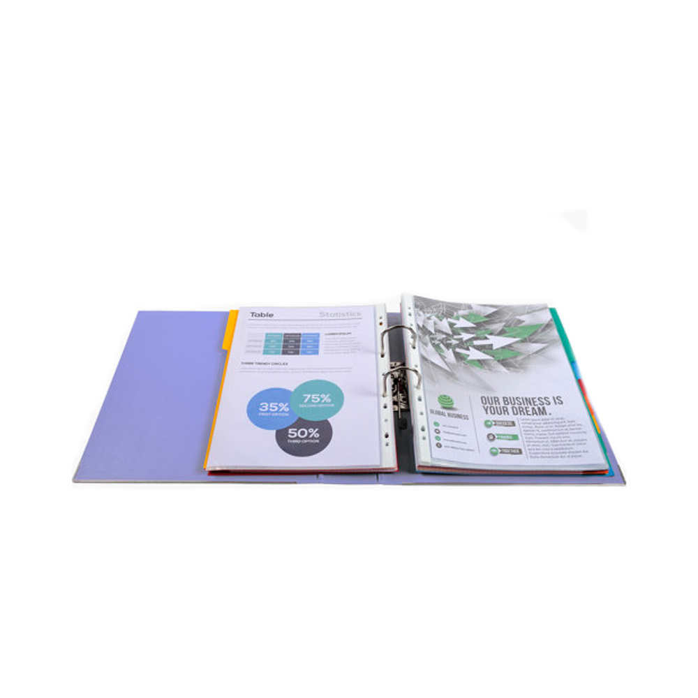 Папка-регистратор "Exacompta", A4, 80 мм, ПВХ, пастельный лиловый - 3