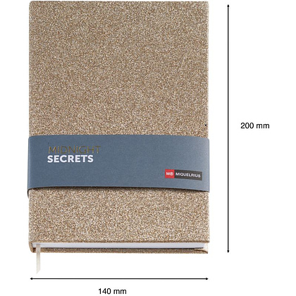 Блокнот Miquelrius "Midnight Glitter", А5, 80 листов, коричневый - 3