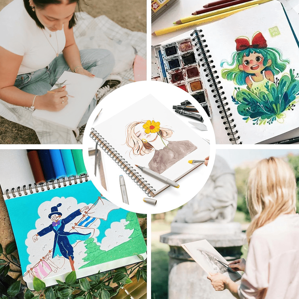 Скетчбук для графики "Himi", 22.8х30.4 см, 180 г/м2, 40 листов - 10