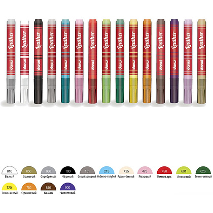 Маркер акриловый для кожи "Darwi", 2 мм, оранжевый - 6