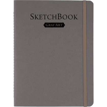 Скетчбук для графики "GrafArt white", 20 листов, 15х20 см, 160 г/м2, серый