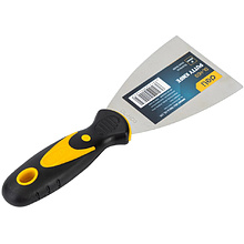 Шпатель нержавеющий Deli YS EDL-HD3, 75 мм, ручка 2K, черный, желтый