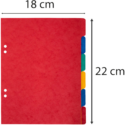 Разделитель "Exacompta", А5+, ассорти - 3
