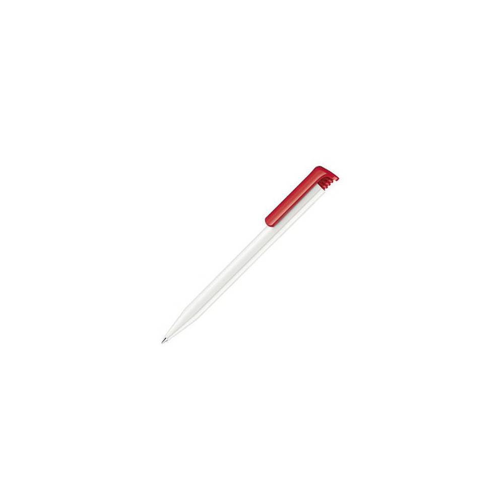 Ручка шариковая автоматическая "Senator Super Hit Polished Basic", 1.0 мм, белый, красный, стерж. синий