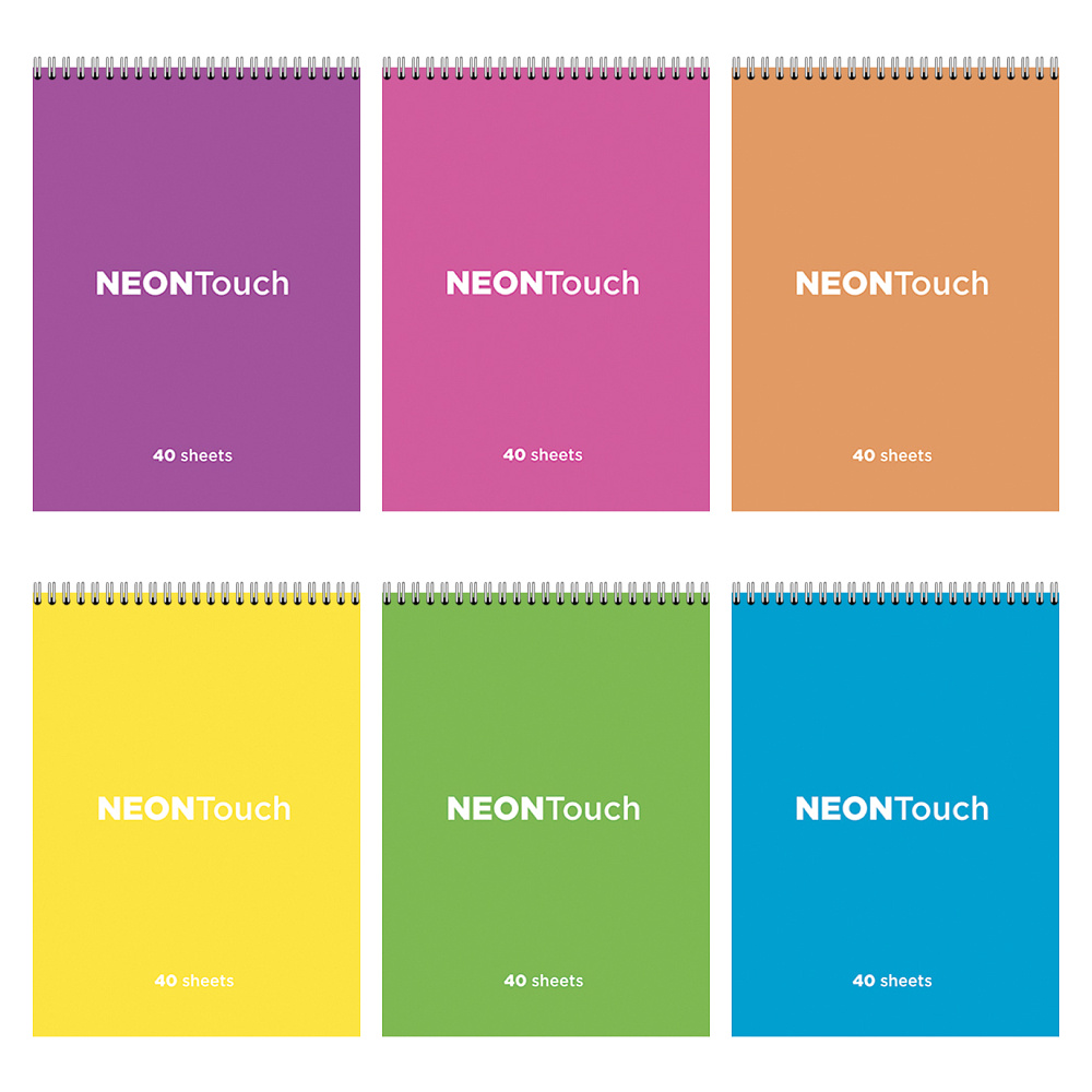 Блокнот "НеонТач-Микс", А7, 40 листов, клетка, ассорти