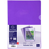 Папка-уголок "Exacompta", А4, 130 мк, ПВХ, прозрачный, фиолетовый - 5