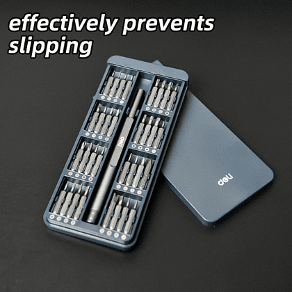 Отвертка ударная с набором бит Deli YS EDL241033, 33 штуки, металлический кейс - 2