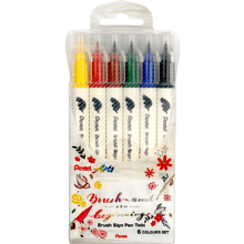 Маркер-кисть "Brush Sign pen twin", 6 шт