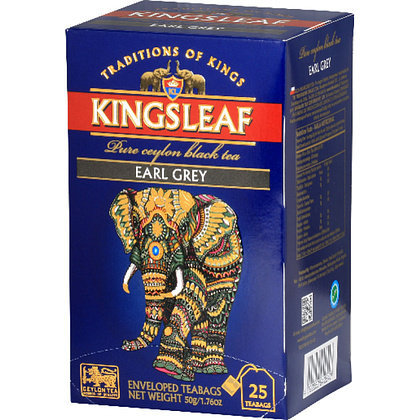 Чай Kings Leaf "Earl Grey", 25 пакетиковx2 гр, черный