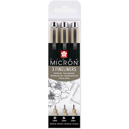 Набор ручек капиллярных "Sakura Pigma Micron", 3 шт