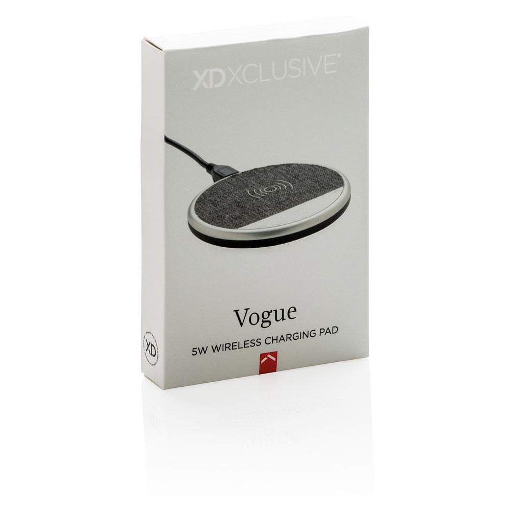 Зарядное устройство (индуктивное) "Vogue", серый, серебристый - 5