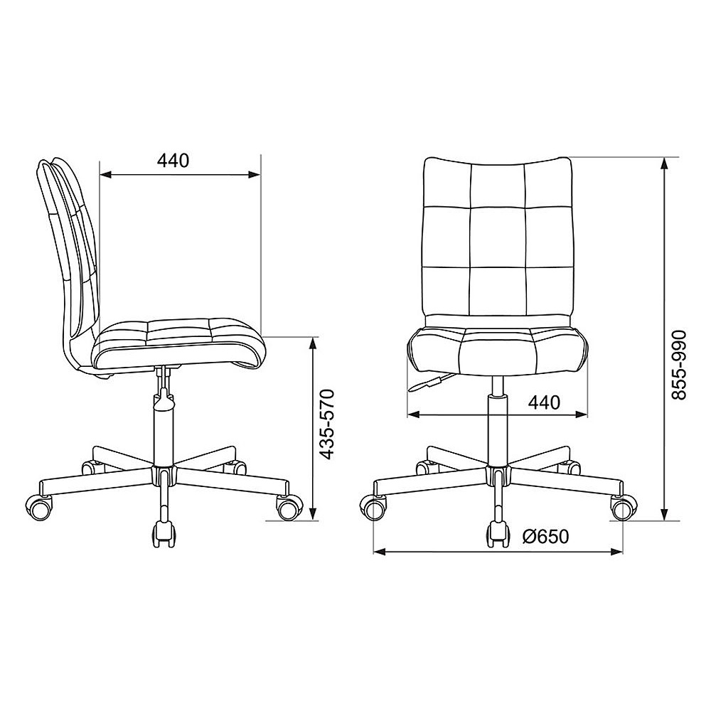 Кресло для персонала Бюрократ "СH-330M/VELV81", ткань, металл, светло-салатовый - 6
