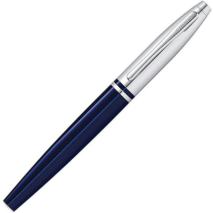Ручка перьевая "Cross Calais Chrome/Blue", M, синий, серебристый, патрон черный - 2