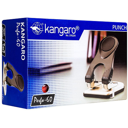 Дырокол Kangaro "Perfo 60", 60 листов, черный - 3