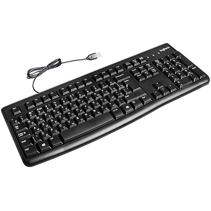 Клавиатура Logitech "K120", USB, проводная, черный