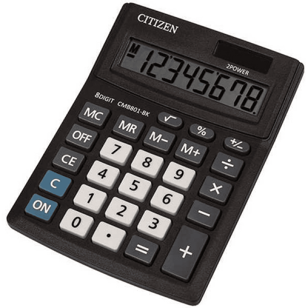 Калькулятор настольный Citizen "CMB801-BK", 8-разрядный, черный