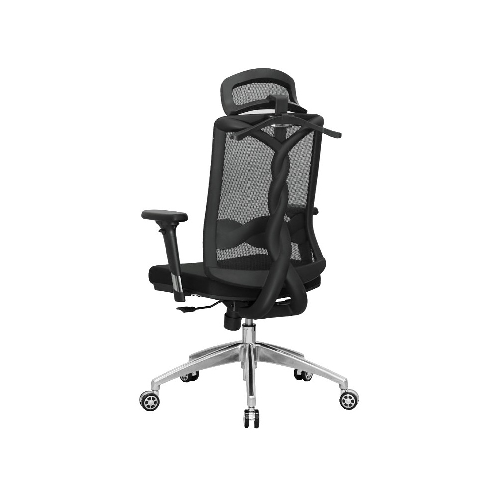 Кресло для руководителя EVOLUTION "FUSION Fabric", ткань, сетка, металл, черный - 7
