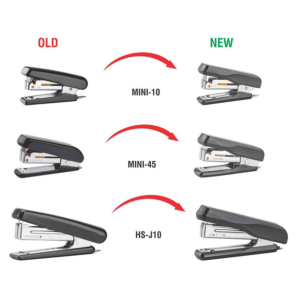 Скобосшиватель "HS-Mini 10", №10, 10 листов, красный - 2