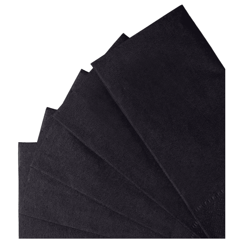 Салфетки бумажные "Бик-пак" 1/8 сложение, 200 шт, 33x33 см, черный - 3