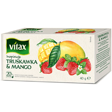 Чай "Vitax", 20 x2 г, фруктовый, со вкусом клубники и манго