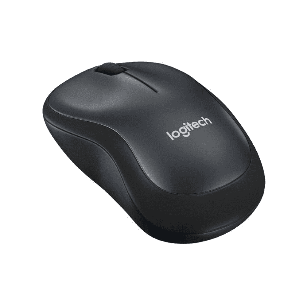 Мышь "Logitech M185", беспроводная, USB, черный, серый