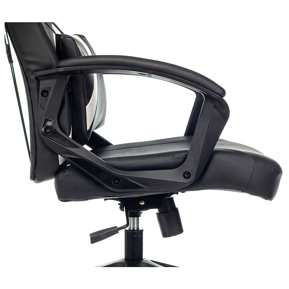 Кресло игровое "Zombie DRIVER", экокожа, пластик, черный, белый - 9