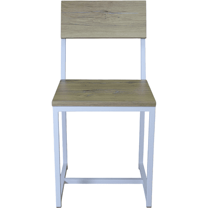 Стул ALLERD RION, металл, ЛДСП, белый муар, Дуб Нокс - 2