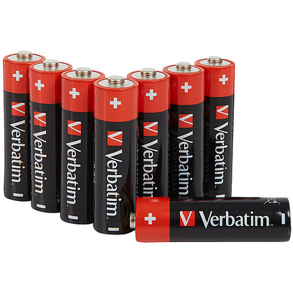 Батарейки алкалиновые Verbatim "AA/LR6", 8 шт, щелочные 