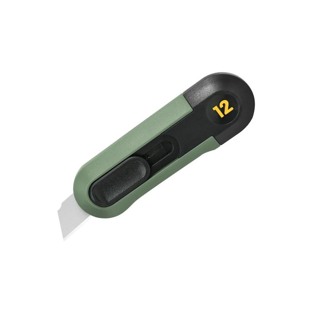 Нож строительный Deli HS HT4007L, 80x25 мм, Soft Touch, зеленый