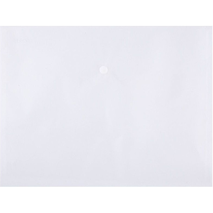 Папка-конверт на кнопке "Donau", A4, прозрачный